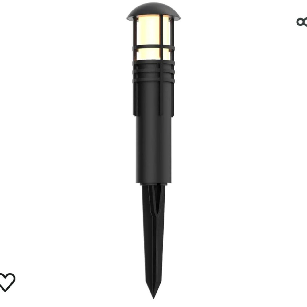 Malibu Lighting 8400-4320-01 1.1W LED Aged-Iron Metal Bollard - Black